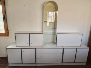 Mueble modular vintage con espejo