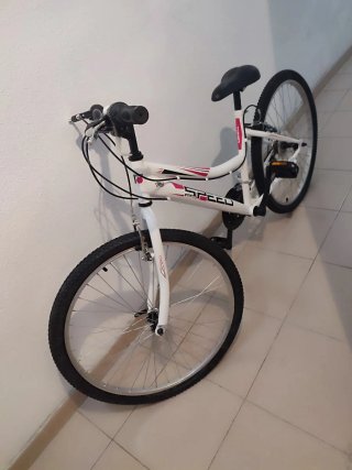 Bicicleta Speed Blanca y Rosa
