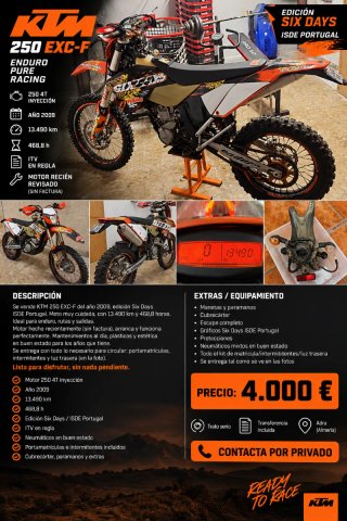KTM 250 EXC-F Six Days Portugal 2009