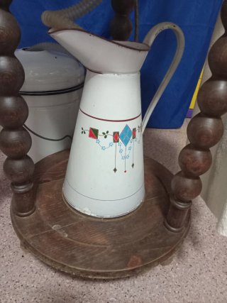 Mueble Lavabo Palanganero Antiguo con Espejo
