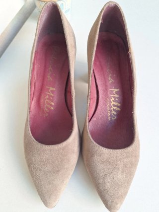 Zapatos de tacón Mille beige ante