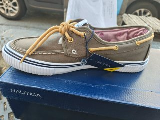 Scarpe da barca Nautica marroni e bianche