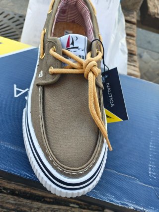 Scarpe da barca Nautica marroni e bianche
