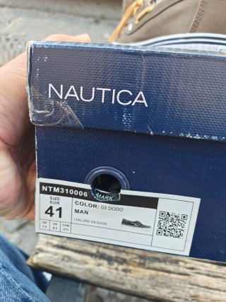 Scarpe da barca Nautica marroni e bianche