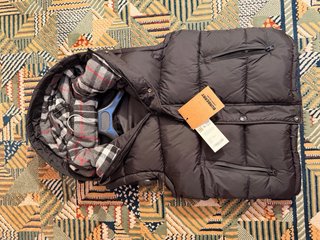 Giubbino Burberry Nero con Cappuccio