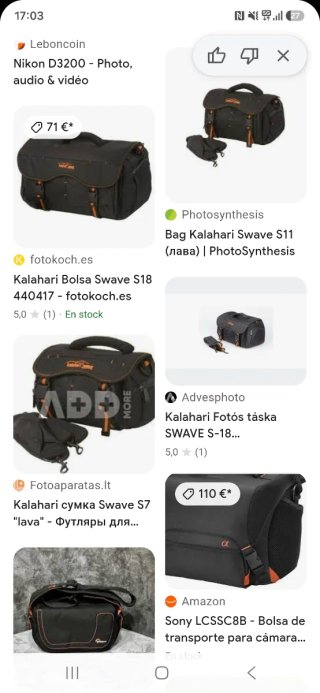 Bolsa Cámara Fotos Kalahari Swave S18 Black/Orange