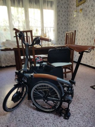 Bici Eléctrica Brompton P Line Titanio