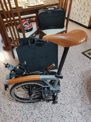 Bici Eléctrica Brompton P Line Titanio
