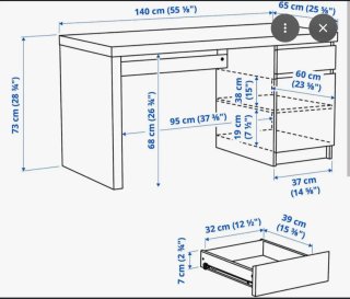 Escritorio Ikea MALM Blanco