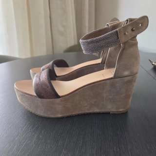 Sandalias Cuña Brunello Cucinelli Monili Talla37,5