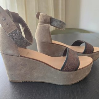 Sandalias Cuña Brunello Cucinelli Monili Talla37,5