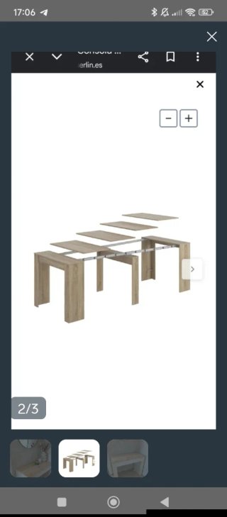 Mesa consola extensible madera