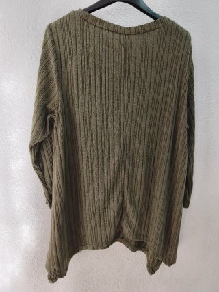 Camiseta - larga - caqui - mujer