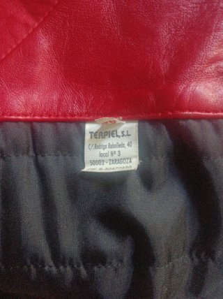 Cazadora Biker Piel Mujer Roja