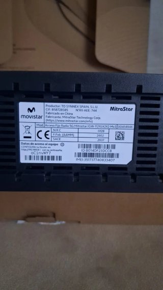 Router Movistar 5G WiFi 6 Inalámbrico Ranura sim
