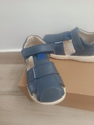 Sandalias Biomecanics piel niño azul
