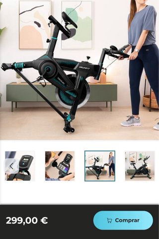 Bicicleta Spinning Cecotec + Cinta Correr Drumfit