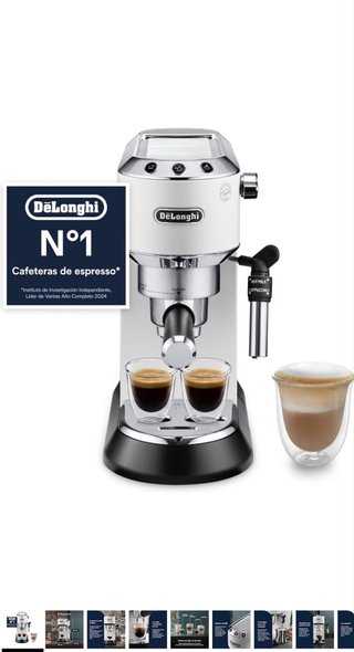 Cafetera DeLonghi Dedica plata