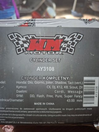 Cilindro y pistón Honda 49cc