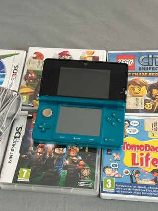 Nintendo 3DS Aqua Blue + Caricatore e Pennino