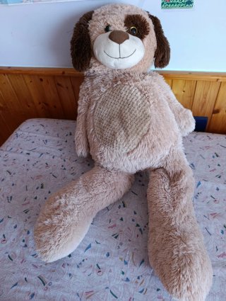 Peluche perro grande marrón