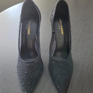 Saint Laurent Anja Zapatos Tacón Cristales T39