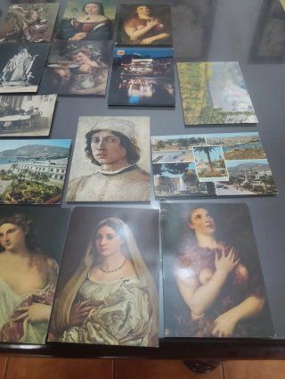 Lote Postales Antiguas Obras de Arte