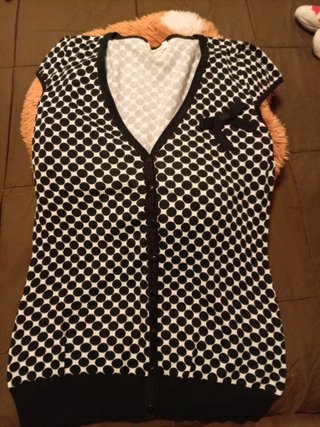 Chaqueta de punto con lunares