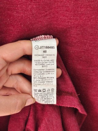 Camiseta manga larga - burdeos - mujer