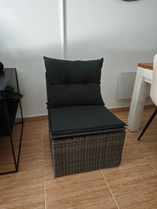 Silla de jardín con cojines
