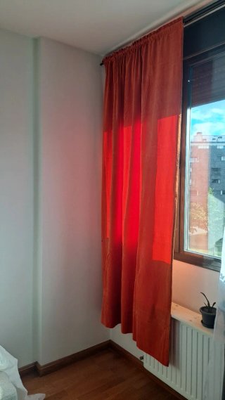 Cortinas de terciopelo naranja