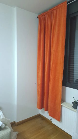 Cortinas de terciopelo naranja