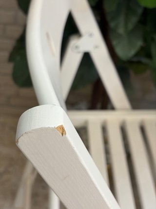 5 Sillas plegables de madera blanca. IKEA