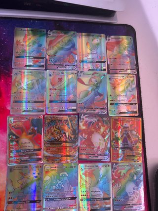 Cartas Pokémon EXCLUSIVAS Rainbow Rare GX V VMAX