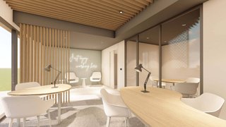 Alquiler por horas de espacio de coworking moderno