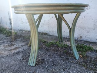 Mesa redonda extensible verde