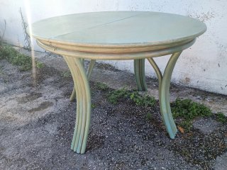 Mesa redonda extensible verde