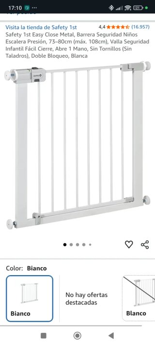 Barrera seguridad niños escalera