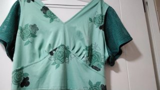 Vestido vintage floral verde