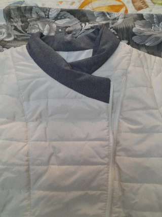Giubbotto donna bianco e grigio