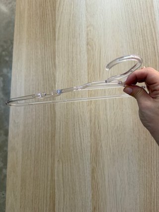 10 Perchas infantiles transparentes finas