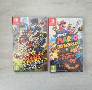 Mario Strikers y Super Mario 3d World para switch