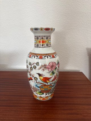 Jarrón de porcelana multicolor