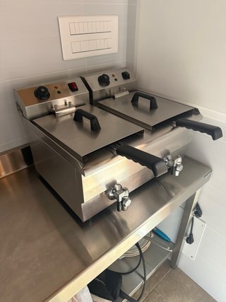 Freidora industrial doble
