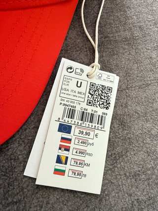 Gorra Pedro del Hierro MADRING Roja Nueva