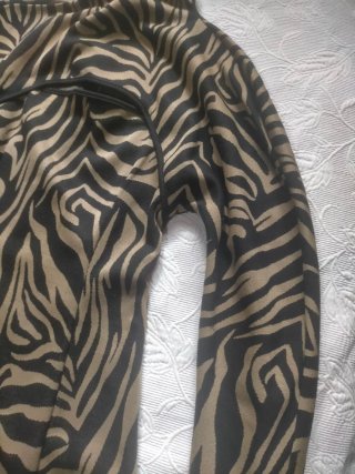 Vestido largo estampado cebra talla S