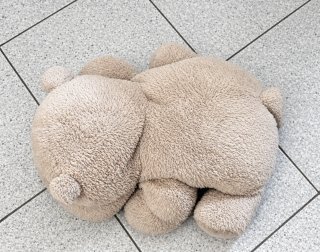 Peluche Ippopotamo Maxi Grigio Chiaro Anni 90