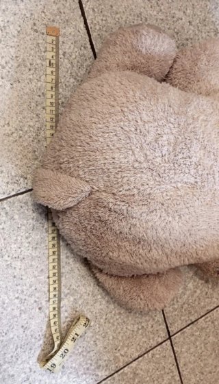 Peluche Ippopotamo Maxi Grigio Chiaro Anni 90