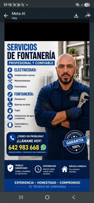 LAMPISTA PROFESIONAL – ELECTRICIDAD, FONTANERÍA