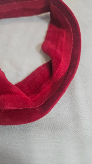 Cinturón Vintage Terciopelo Rojo con Broches Flora